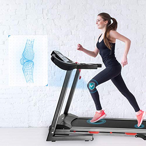 Merax Heavy Duty Treadmill with Large LCD Panel and Wide Shock-Absorbing Running Board