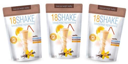 18 Shake Vanilla - 3pck - Top Rated Protein Formula - Gluten Free - No Hormones - No Artificial Sweeteners - 100% Healthy Weight Loss