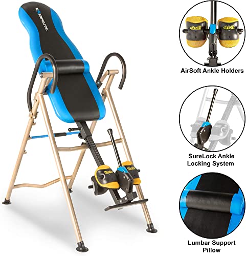 Inversion Table with Airsoft Ankle Holders 475SSL from Exerpeutic