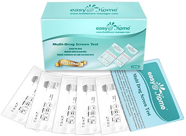 5 Pack Easy@Home 5 Panel Instant Drug Test Kits